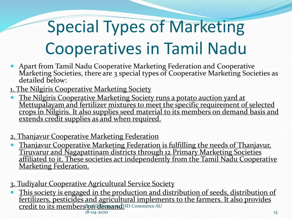 special types of marketing cooperatives in tamil