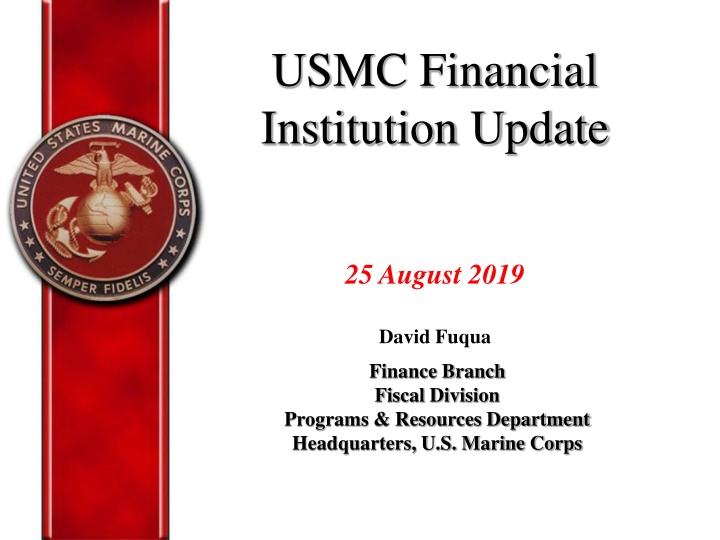 usmc financial institution update