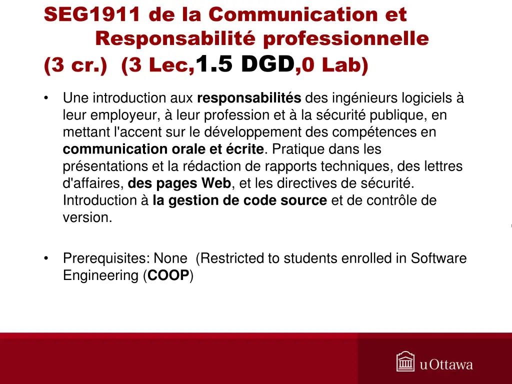 seg1911 de la communication et responsabilit