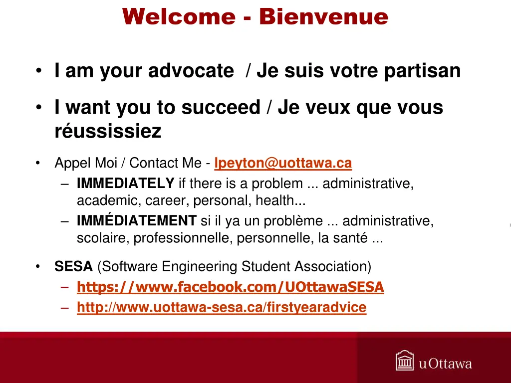 welcome bienvenue