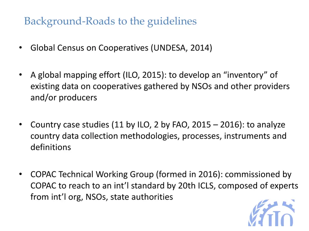 background roads to the guidelines 1