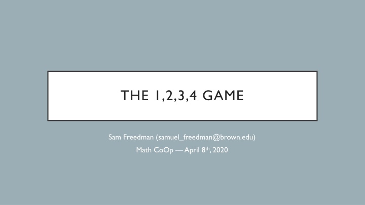 the 1 2 3 4 game