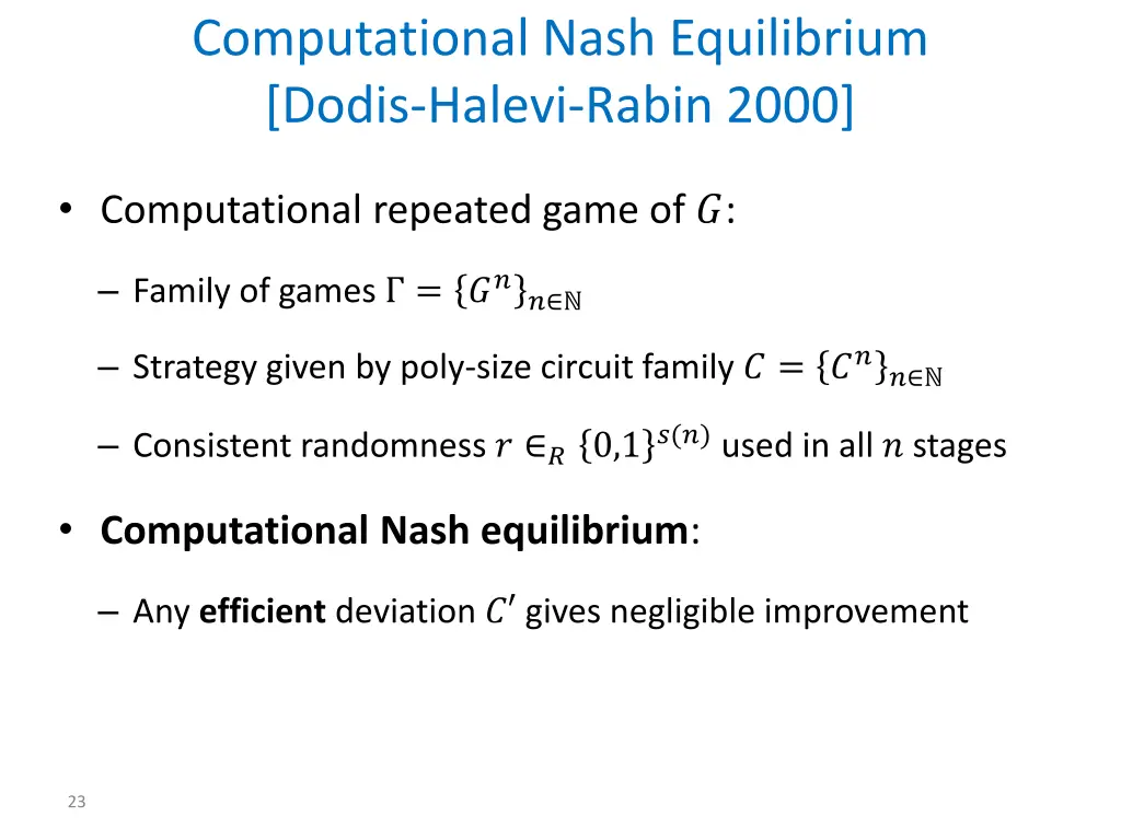 computational nash equilibrium dodis halevi rabin