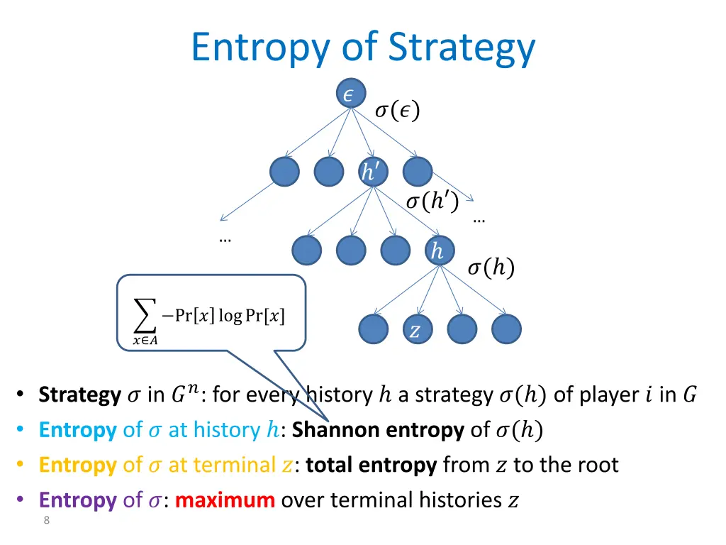 entropy of strategy