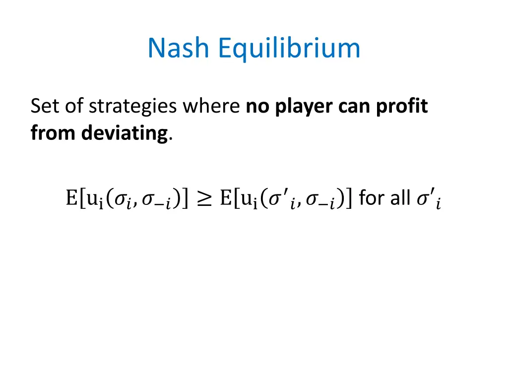 nash equilibrium