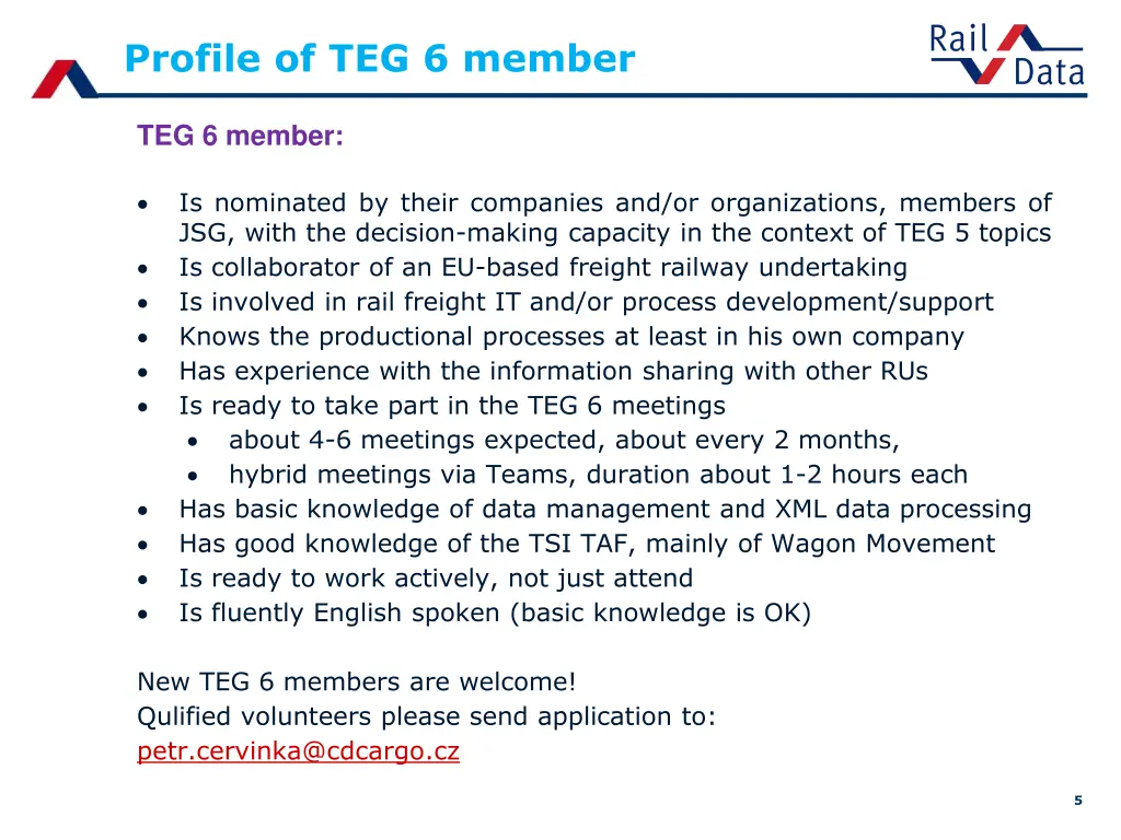 profile of teg 6 member