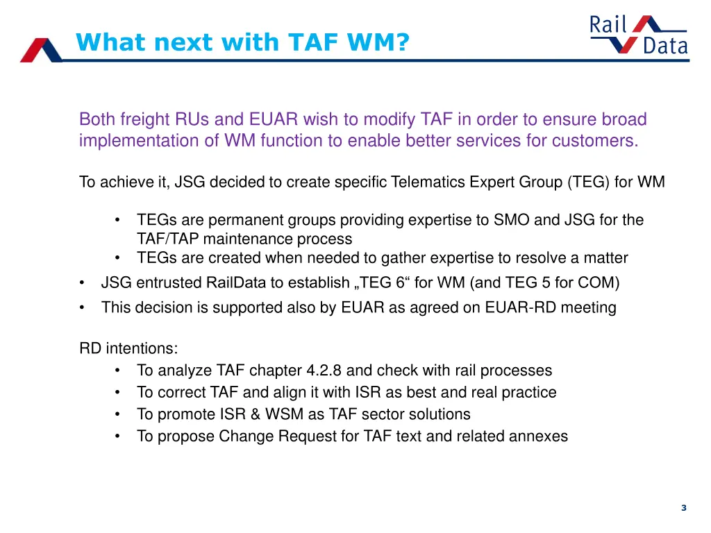 what next with taf wm