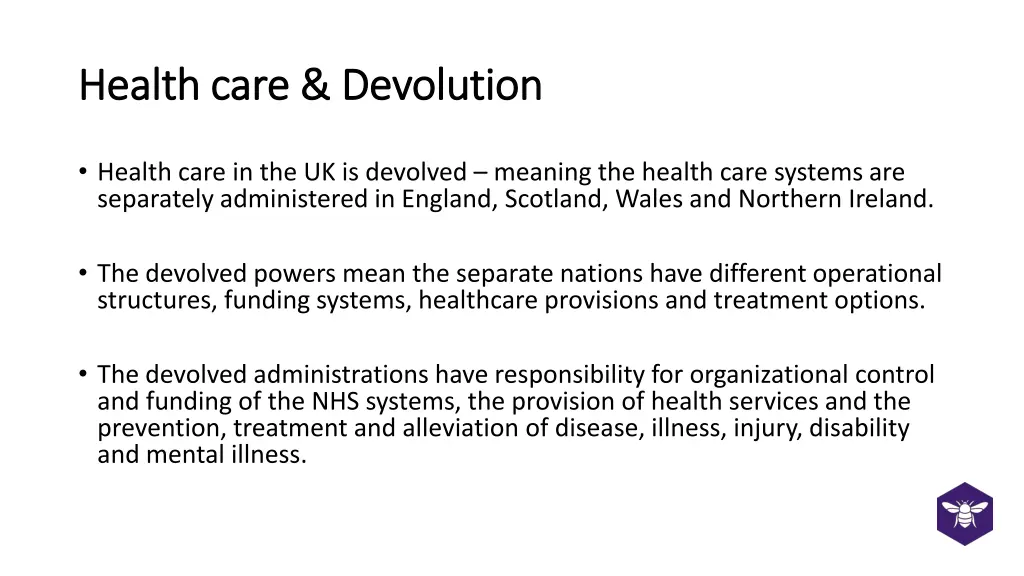 h health ealth care devolution care devolution