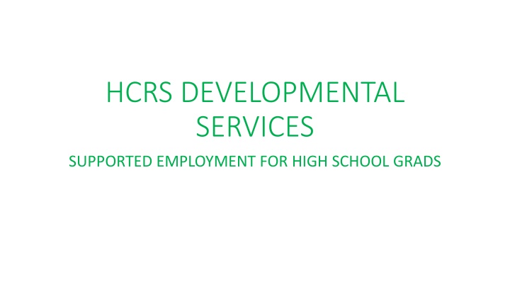 hcrs developmental services