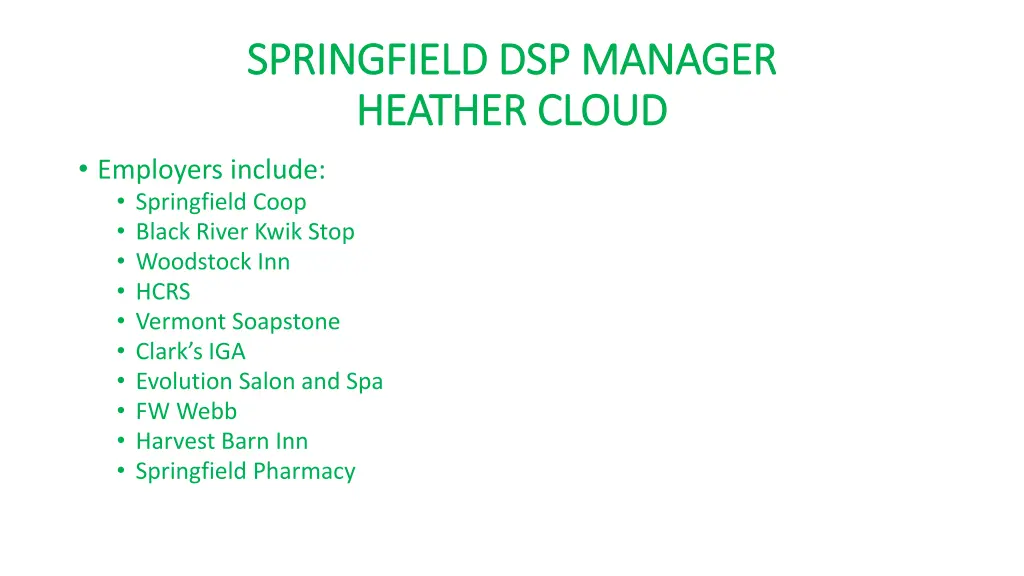 springfield dsp manager springfield dsp manager