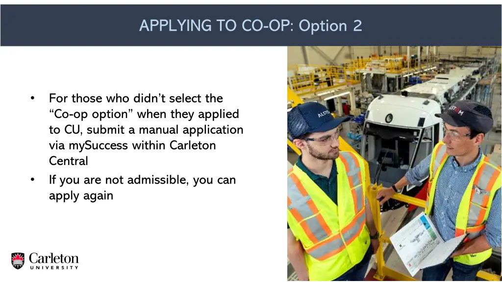 applying to co op option 2