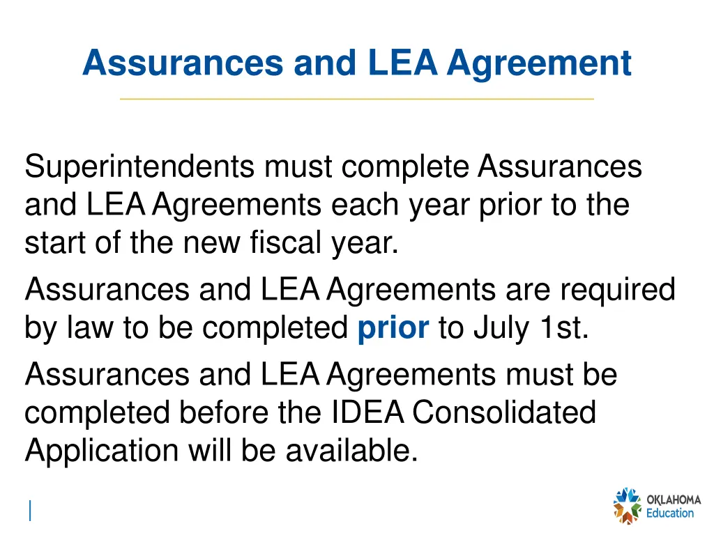 assurances and lea agreement