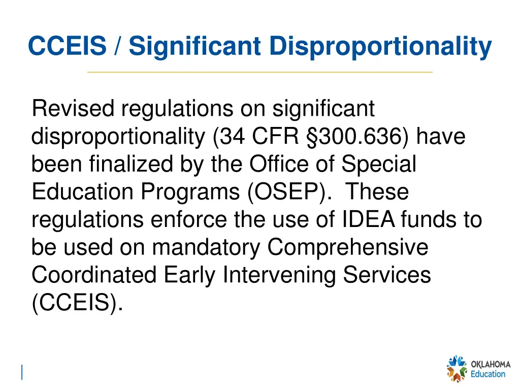 cceis significant disproportionality