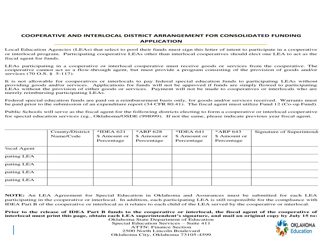 cooperative and interlocal district arrangement