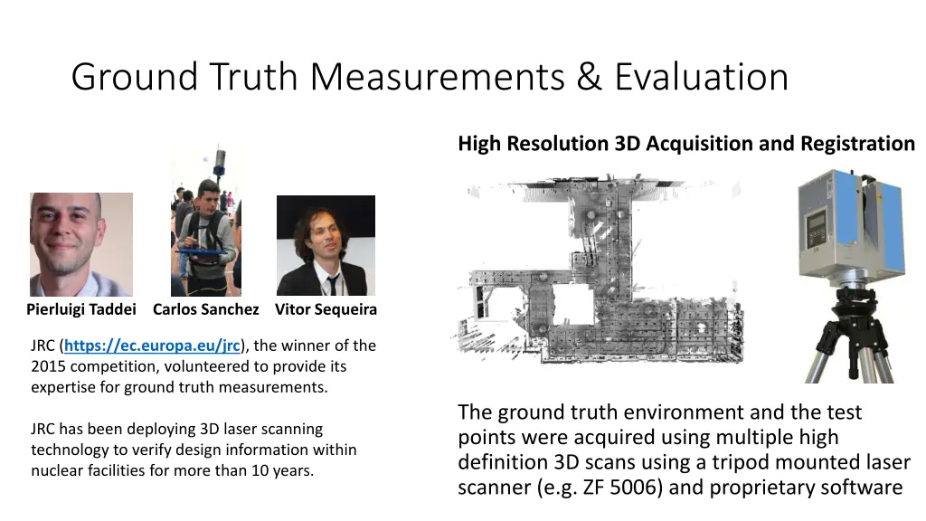 ground truth measurements evaluation