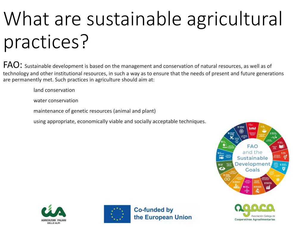 what are sustainable agricultural practices