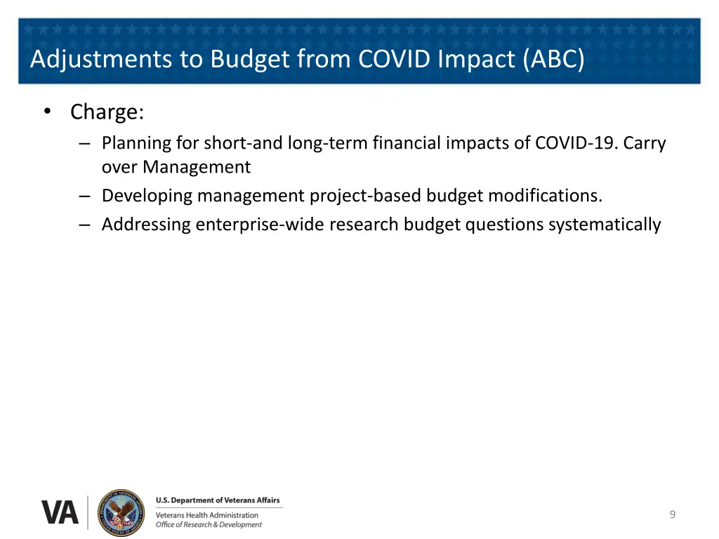 adjustments to budget from covid impact abc