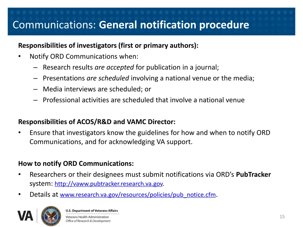 communications general notification procedure 1