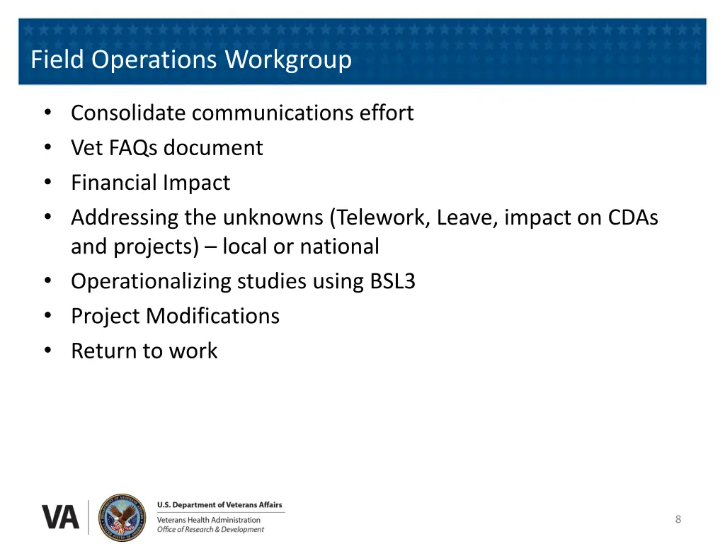 field operations workgroup 1