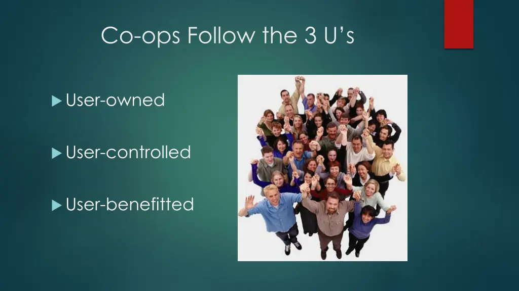 co ops follow the 3 u s