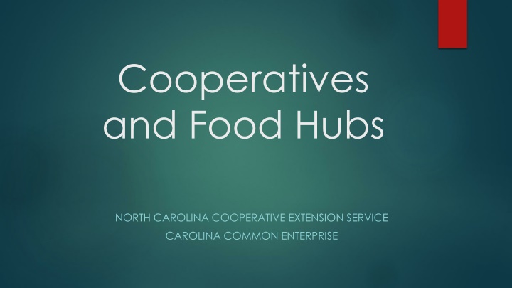 cooperatives and food hubs