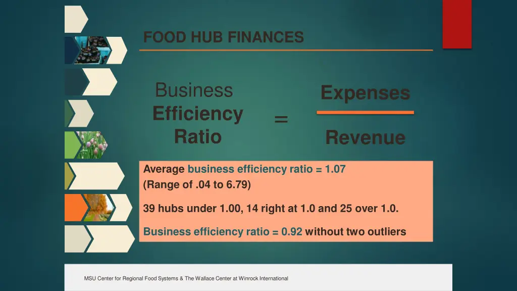 food hub finances