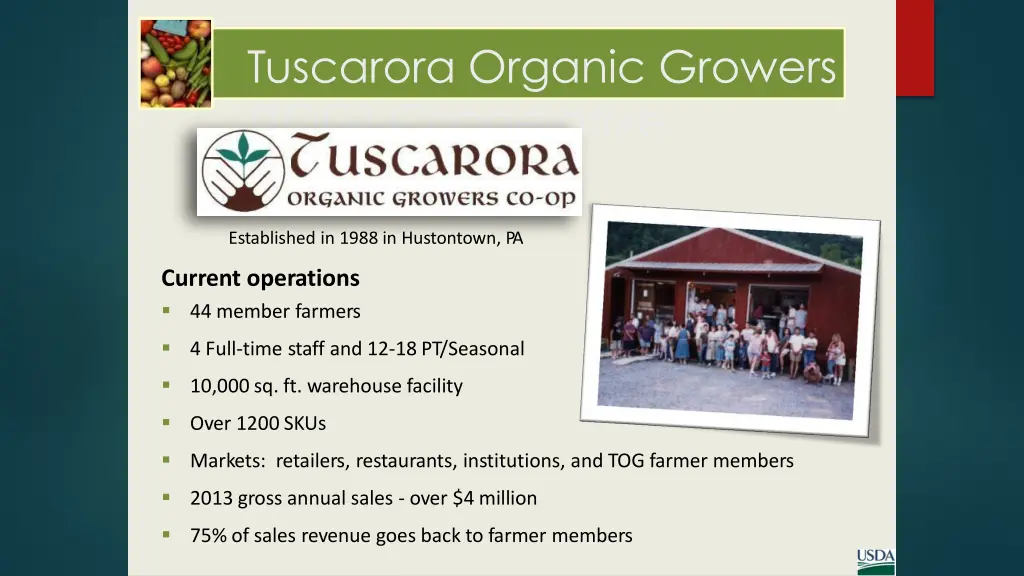 tuscarora organic growers tog cooperative