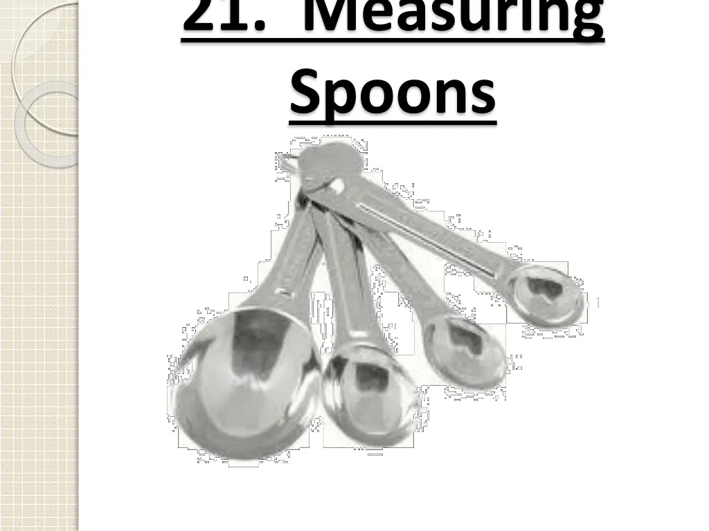 21 measuring spoons