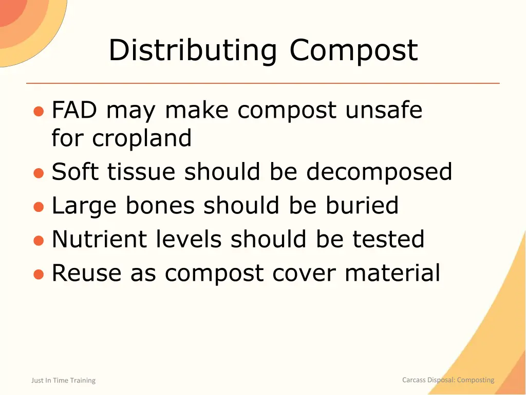 distributing compost