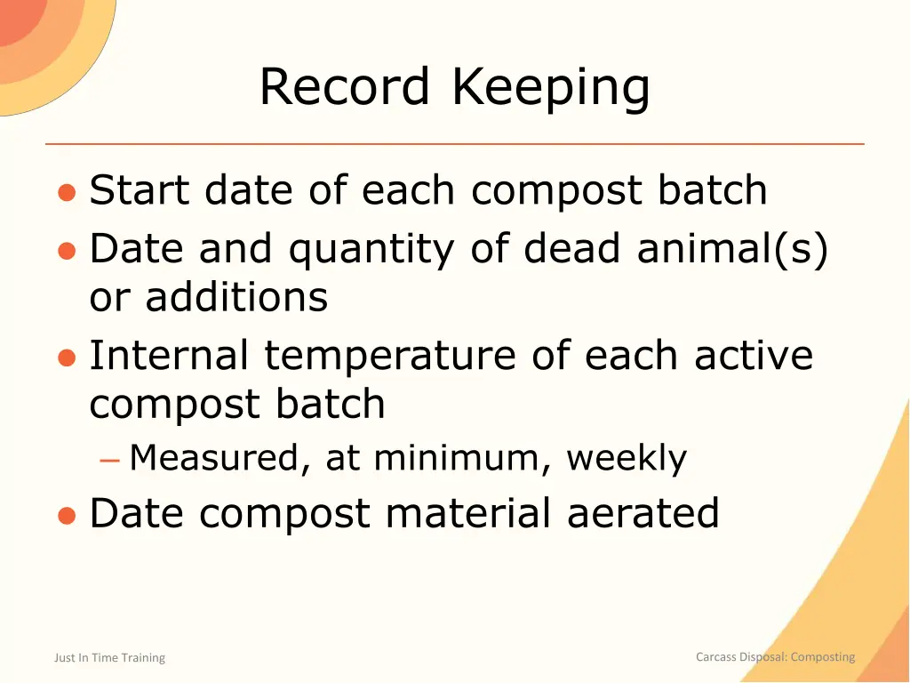 record keeping