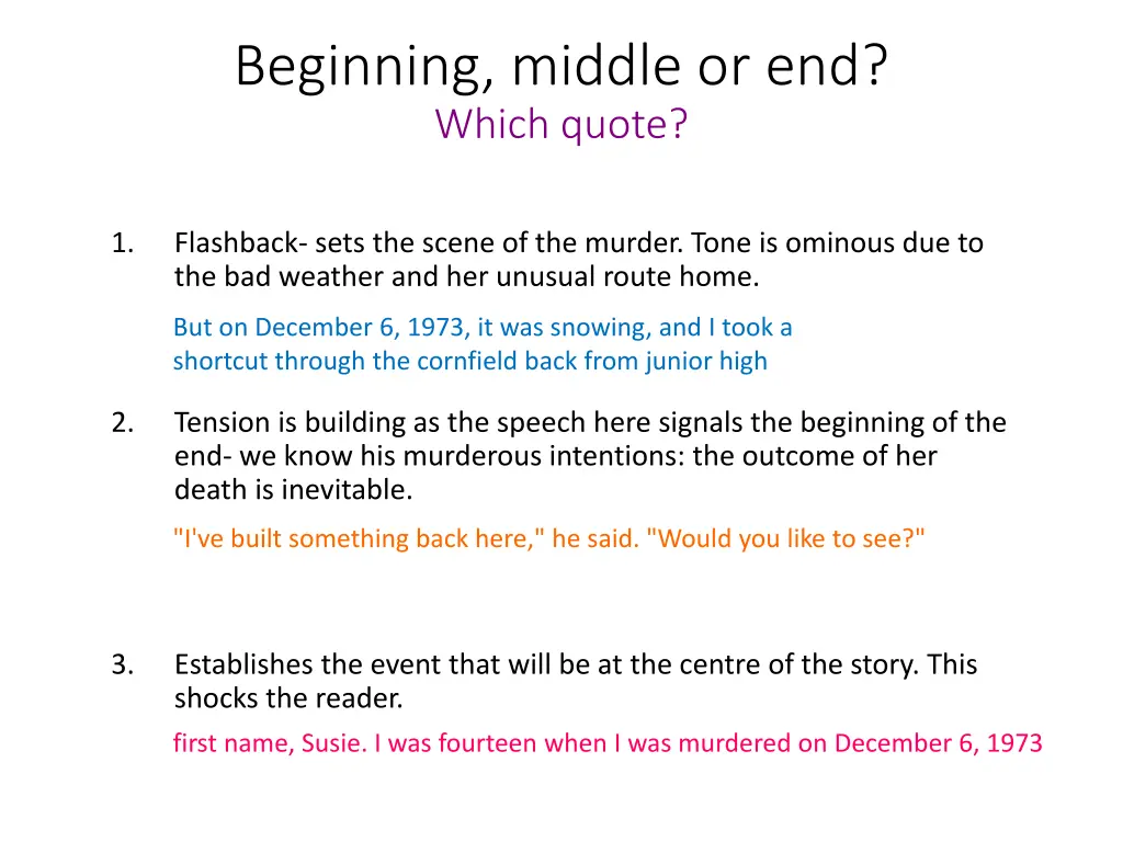 beginning middle or end which quote