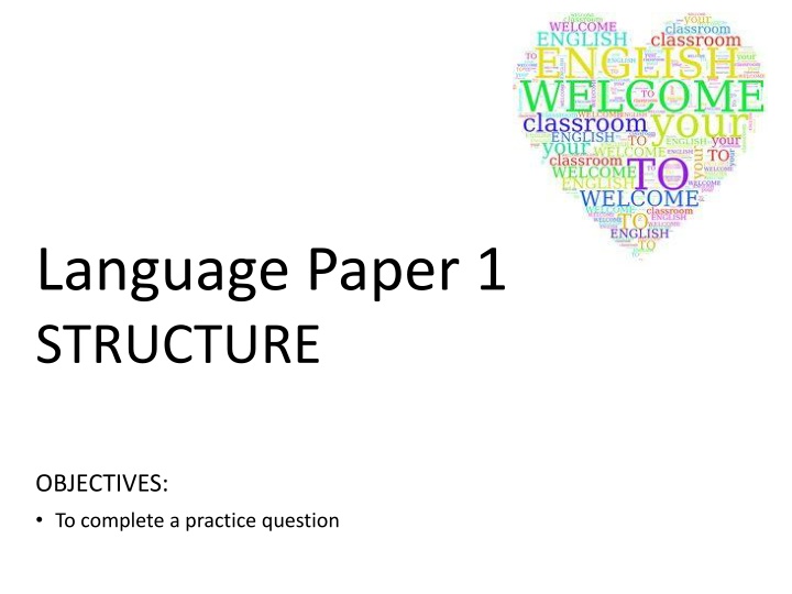 language paper 1 structure