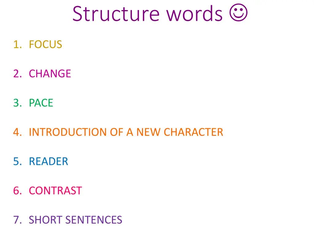 structure words 1