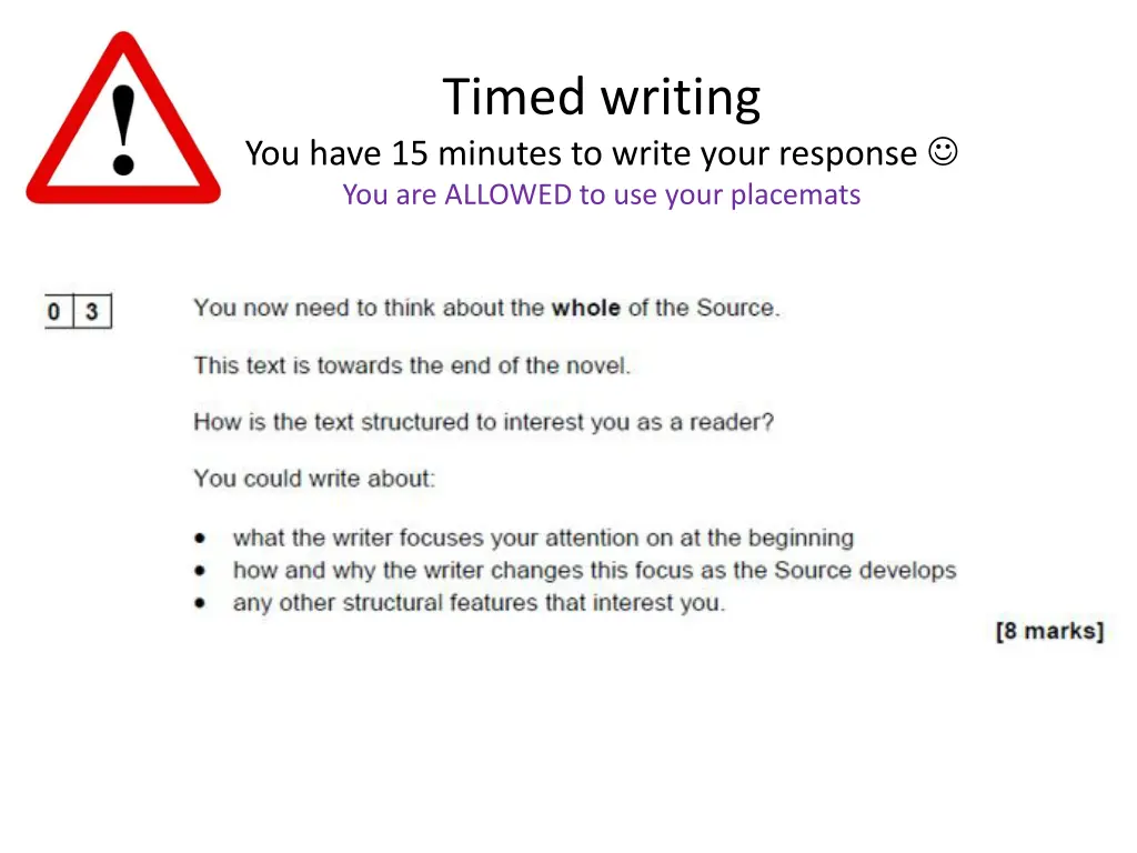 timed writing