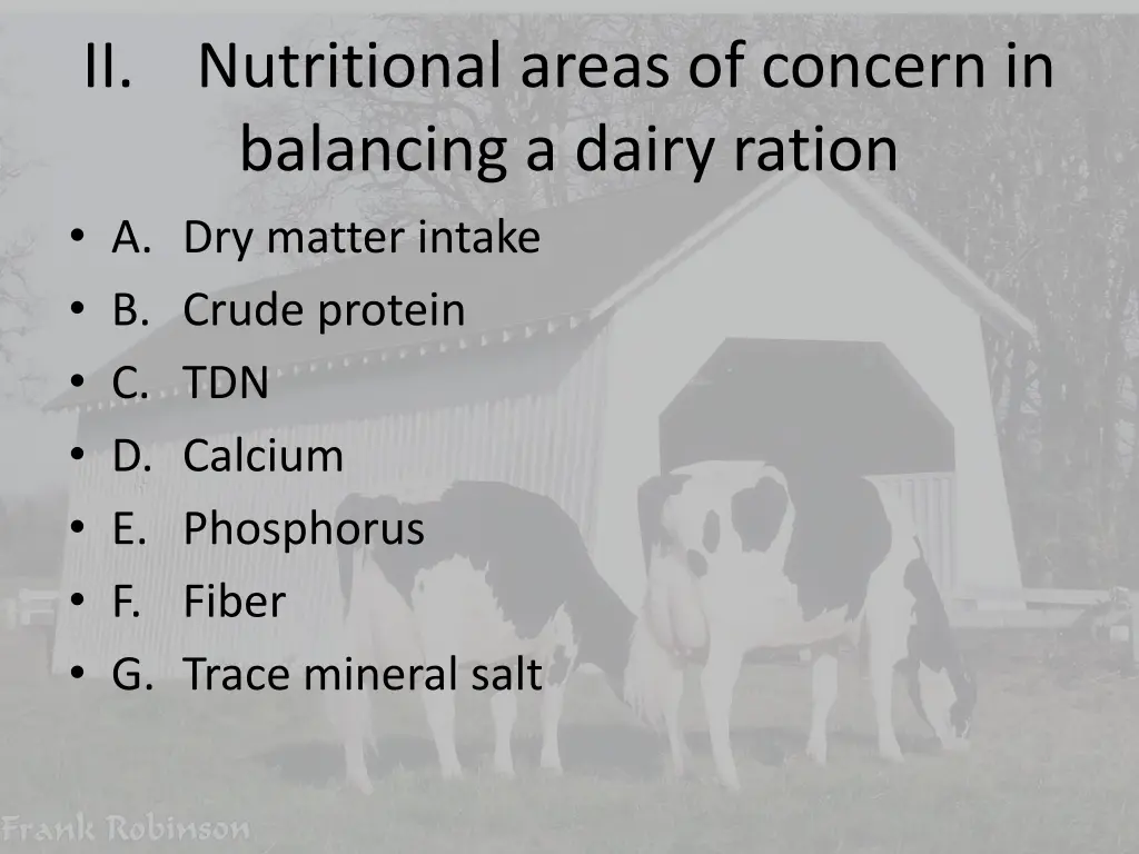 ii nutritional areas of concern in balancing