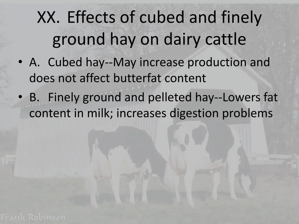 xx effects of cubed and finely ground