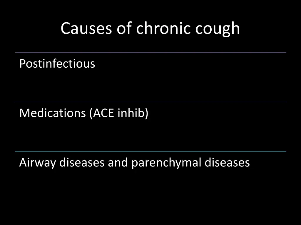 causes of chronic cough