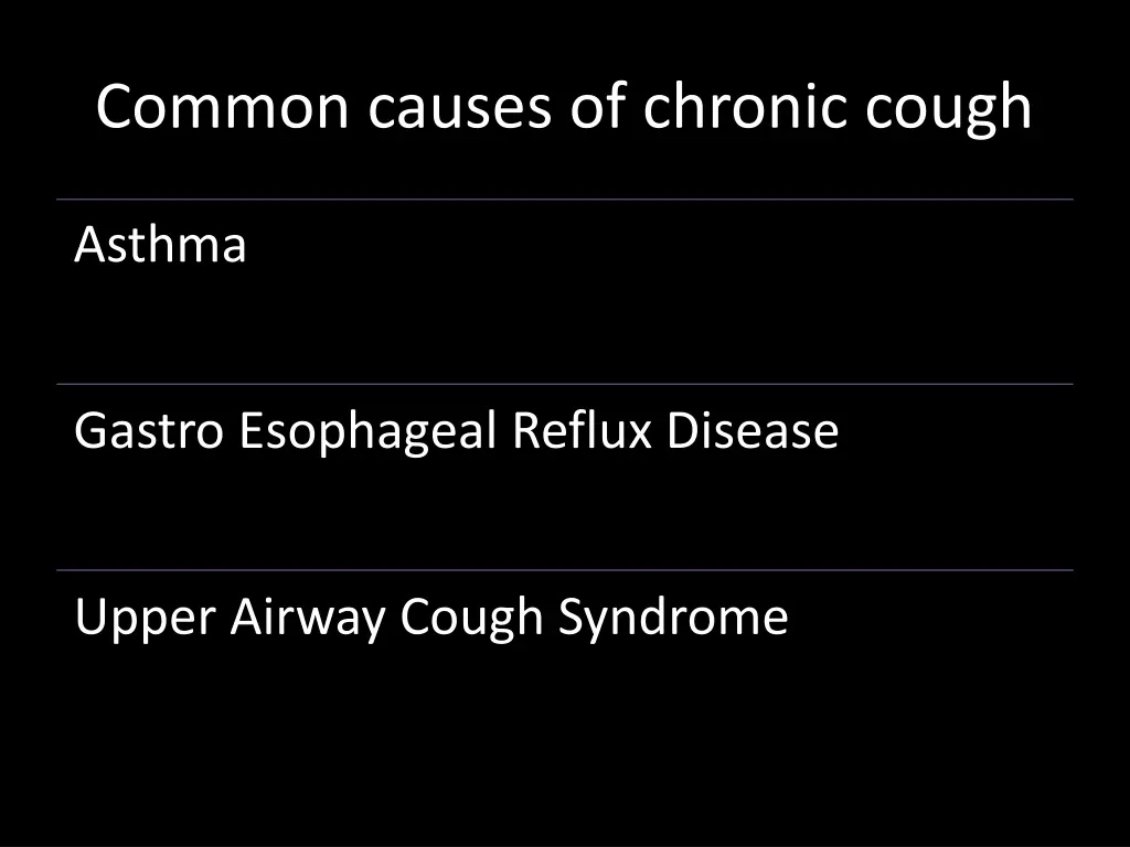 common causes of chronic cough