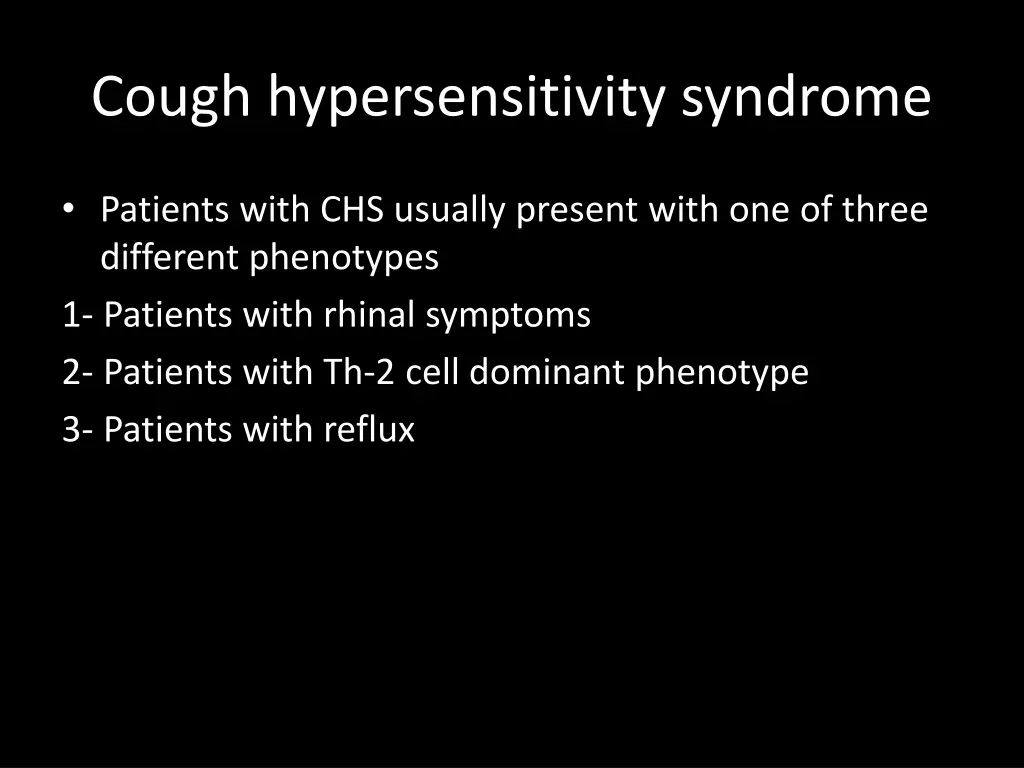 cough hypersensitivity syndrome