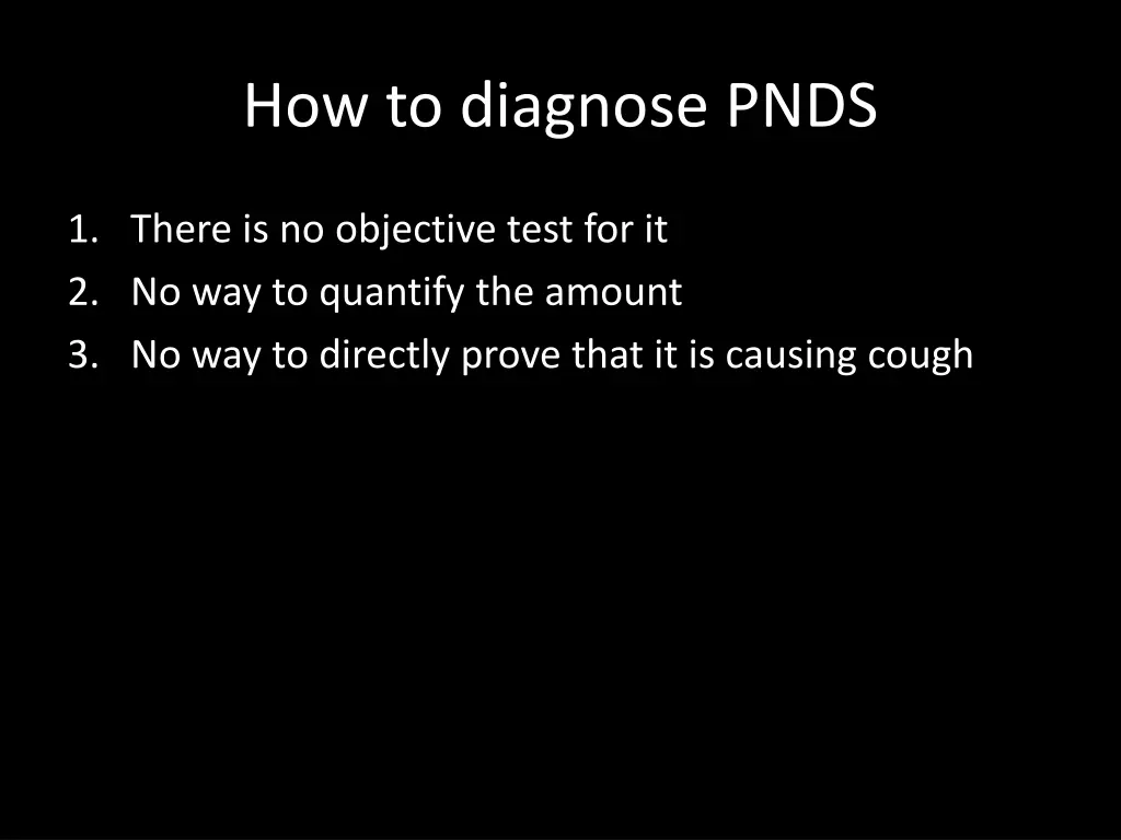 how to diagnose pnds