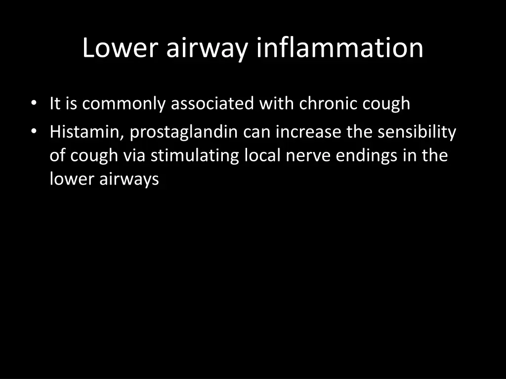 lower airway inflammation