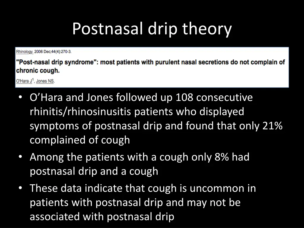 postnasal drip theory 1