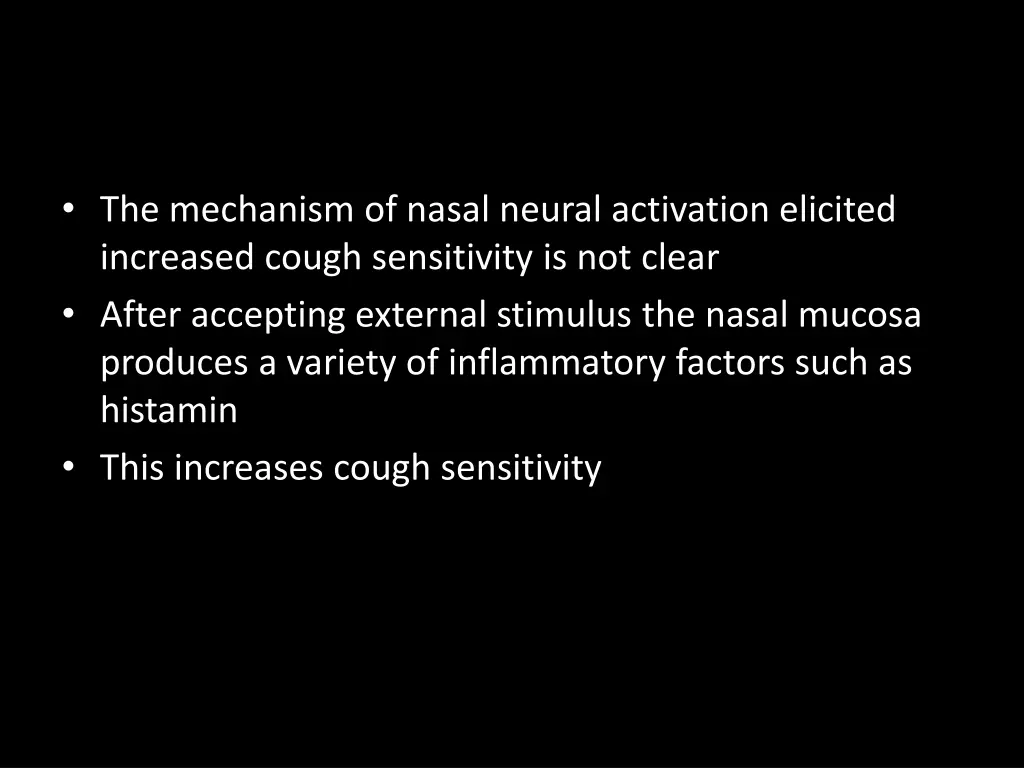 the mechanism of nasal neural activation elicited