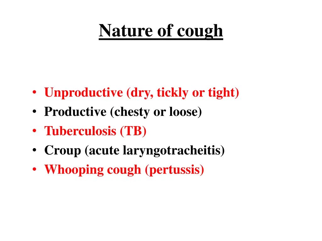 nature of cough