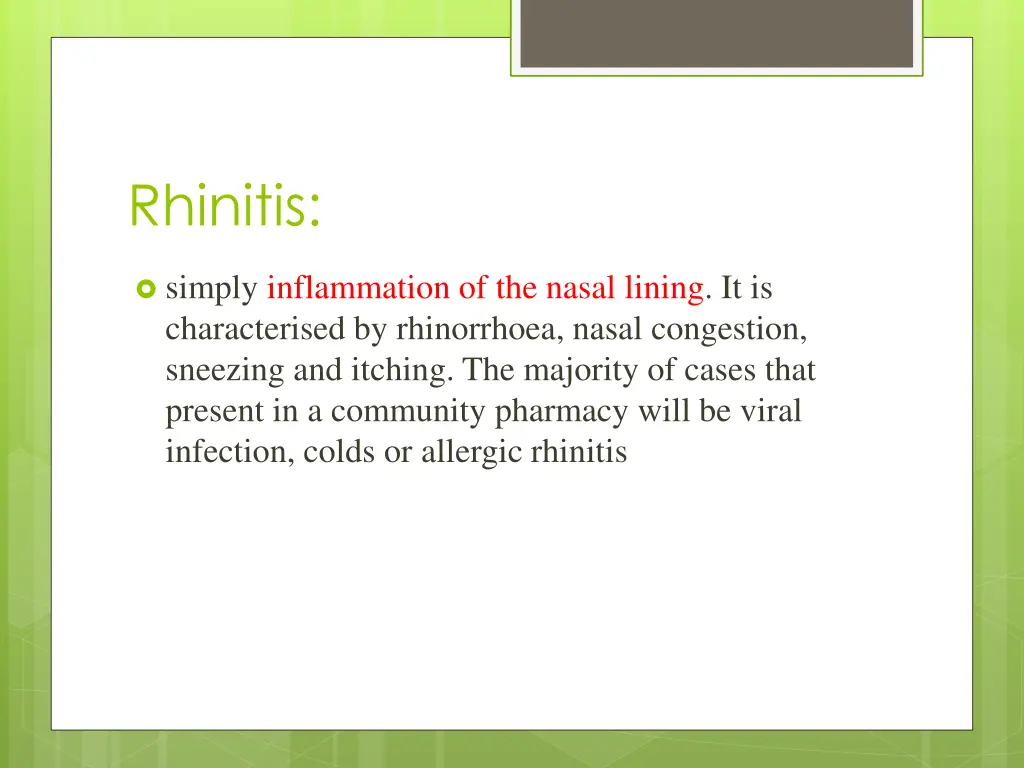 rhinitis