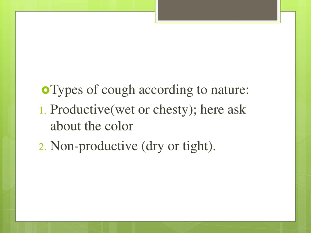 types of cough according to nature 1 productive