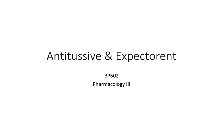 antitussive expectorent