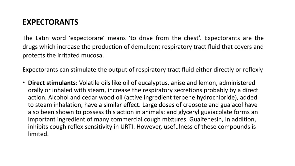 expectorants