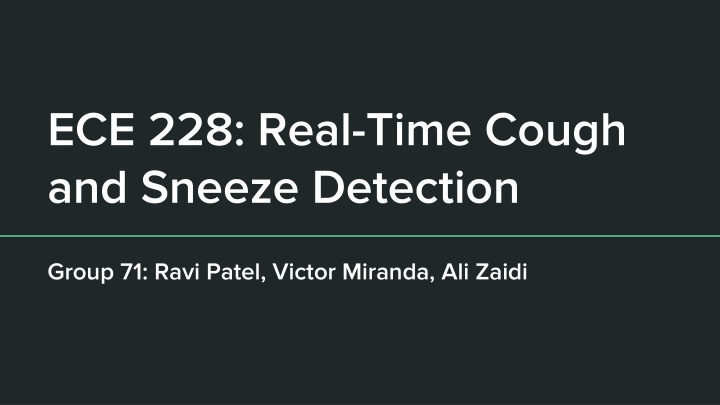 ece 228 real time cough and sneeze detection