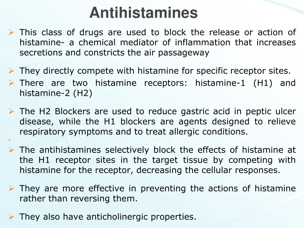 antihistamines